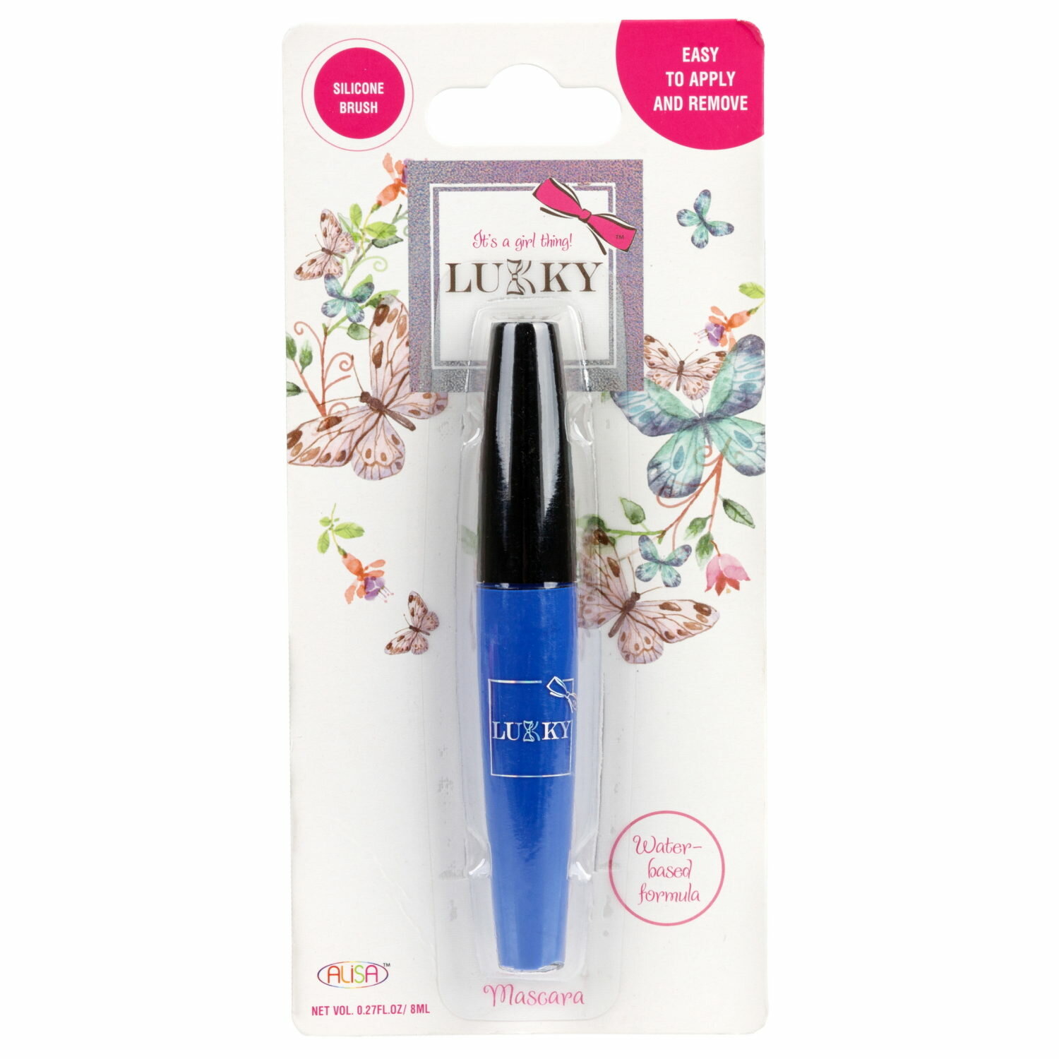 фото Lukky тушь д. ресниц, цвет синий,8 мл, силикон. кисточка, блистер_А