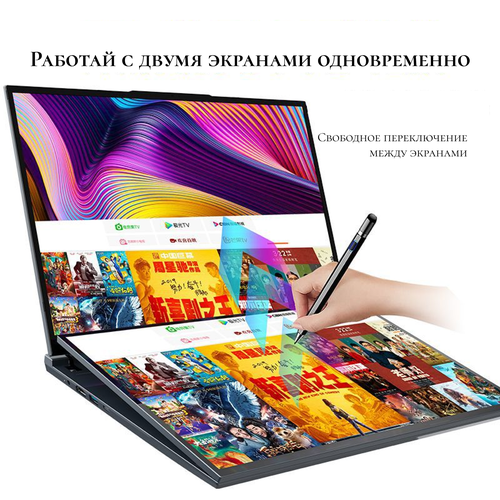 Ноутбук с двумя сенсорными экранами 166166 12 ядер16 потоков 4700Мгц i7-1260P64Gb ram512gb nvme 12990000₽