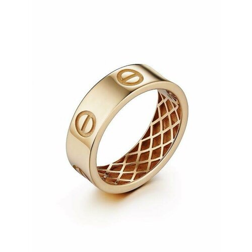 Кольцо помолвочное YA ZOLOTO, золото, 585 проба, размер 17.5, ширина 6 мм, желтый