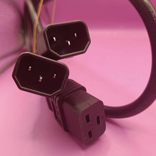 Кабель разветвитель С20 на 2 х С13 (0,5 м)