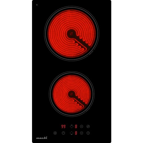 Электрическая варочная панель MACBI 2 конфорки Домино со шнуром питания на резиновых ножках черный 899000₽