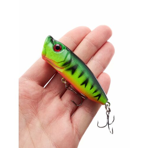 Поппер для рыбалки плавающий незацепляйка 11 г, 6,5 см, зеленый