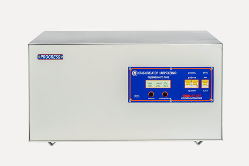 Изображение товара Стабилизатор напряжения PROGRESS 15000 L однофазный, тиристорный, точность 1,5%, диапазон 110-300 В