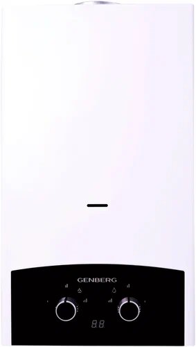 фото Проточный газовый водонагреватель премиум-класса GENBERG с черной накладкой