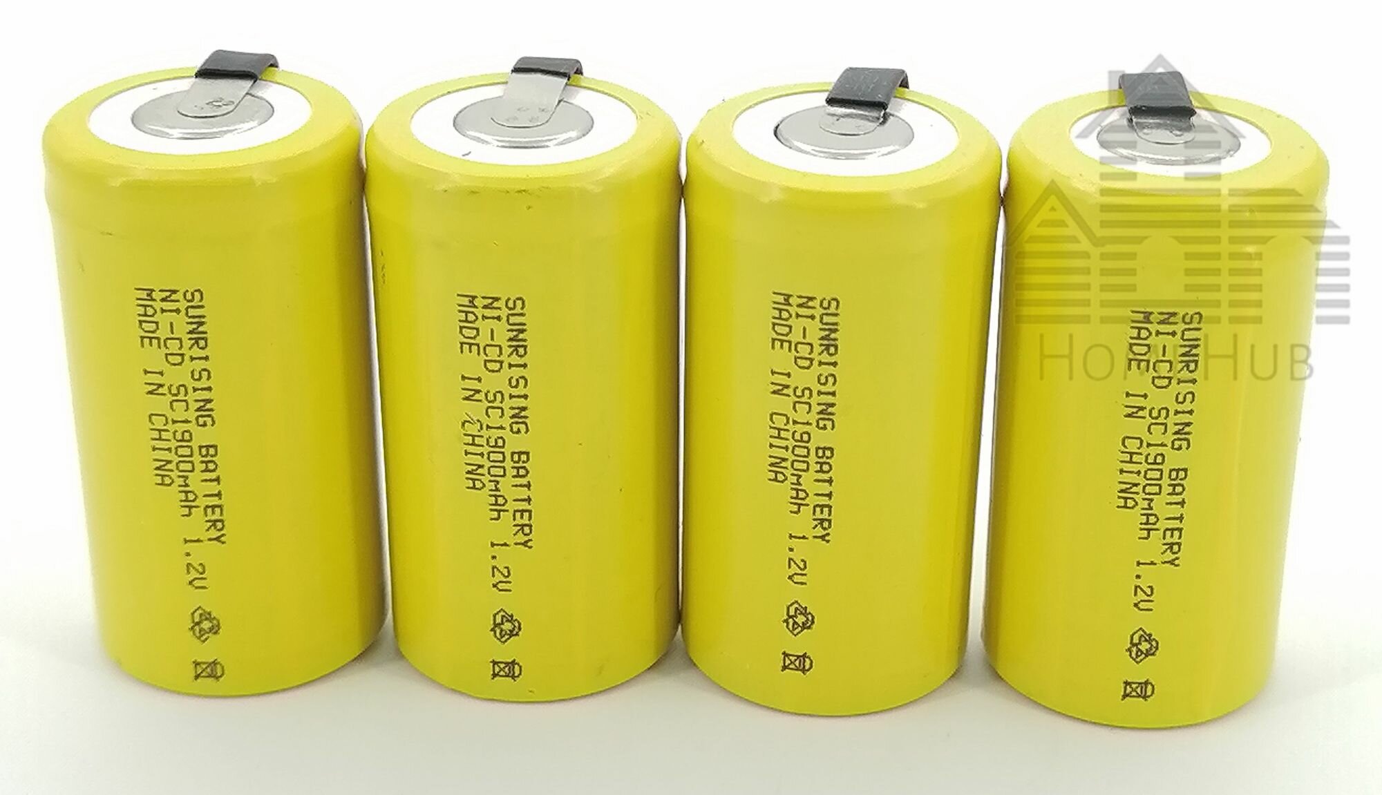 Аккумулятор Sunrising Ni-Cd, SC, 1.2V, 1900mAh, с лепестками, 4шт