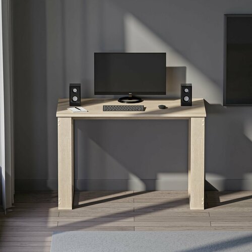 SellMebel - письменный стол без ящиков, 110х60х73, ЛДСП, светло-коричневый, прямой