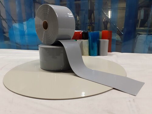 Изображение товара ПВХ пленка для завес, серая непрозрачная, ширина 200мм, 10 метров