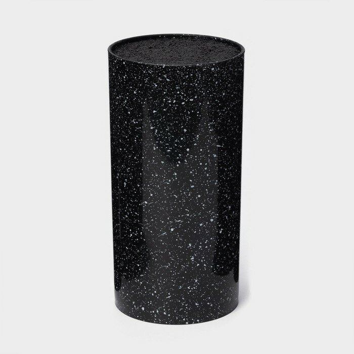 Подставка для ножей с наполнителем «Чёрный гранит» 22×11 см чёрная