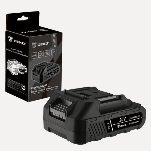 Изображение товара Аккумулятор DEKO R-UNV3.0 CORE, Li-ion, 20В, 3.0Ач, 083-1014