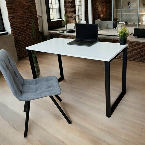 Изображение товара Письменный стол Компьютерный Белый 110*70 см. Ножки лофт черные
