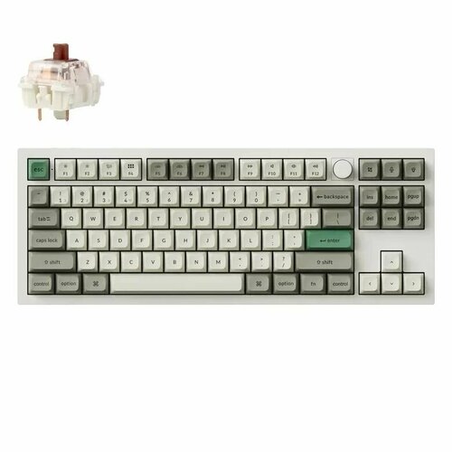 Беспроводная механическая клавиатура Keychron Q3 Max 80 цвет Sheel White Английская раскладка RGB Hot Swap кейкапы без подсветки тактильные переключатели Gateron Jupiter Brown 25449₽