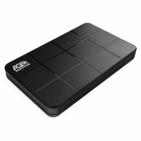 Внешний корпус для HDD AgeStar 3UB2P1 SATA III пластик черный 2.5" - фото №1