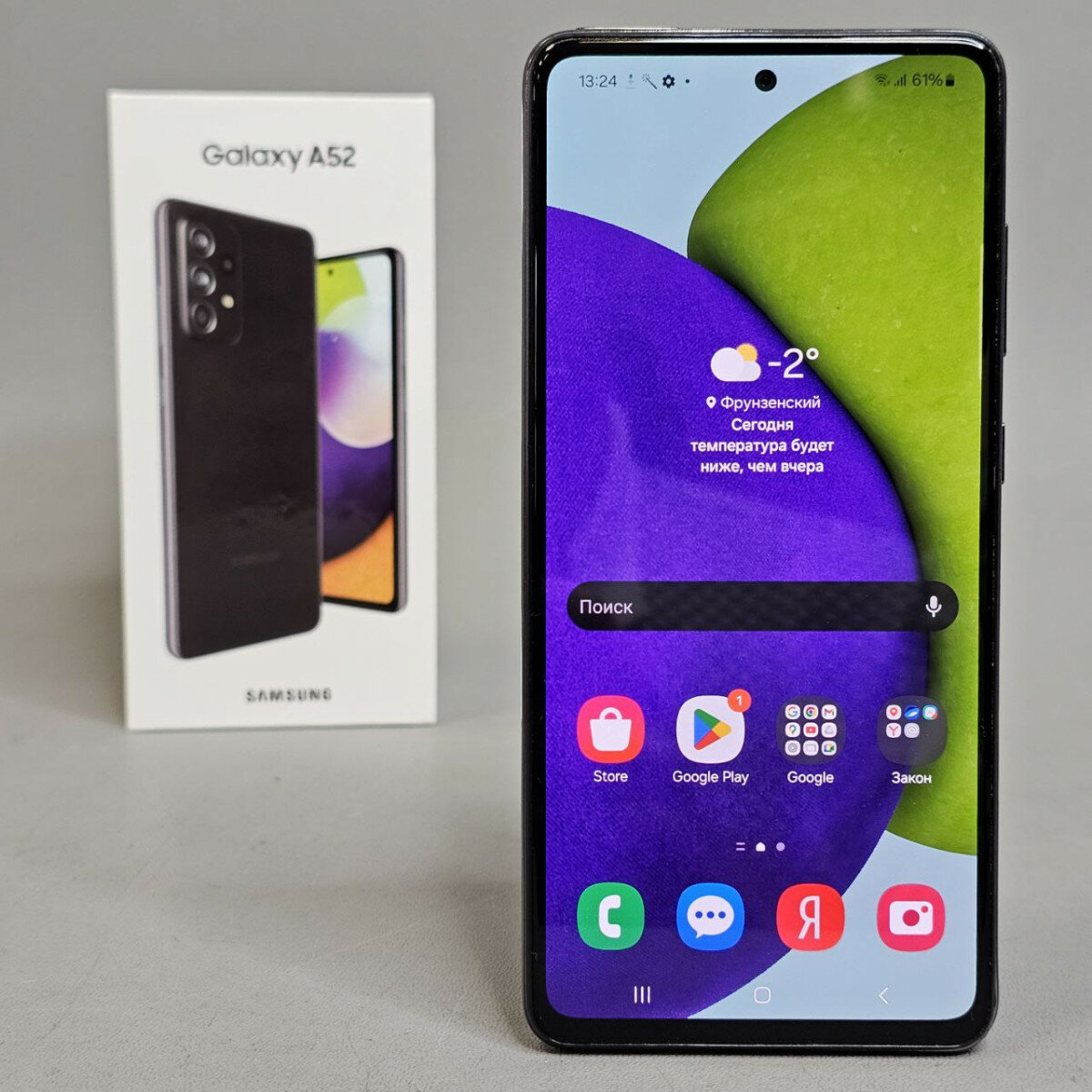 Смартфон Samsung Galaxy A52 4/128 ГБ RU, Dual nano SIM, черный