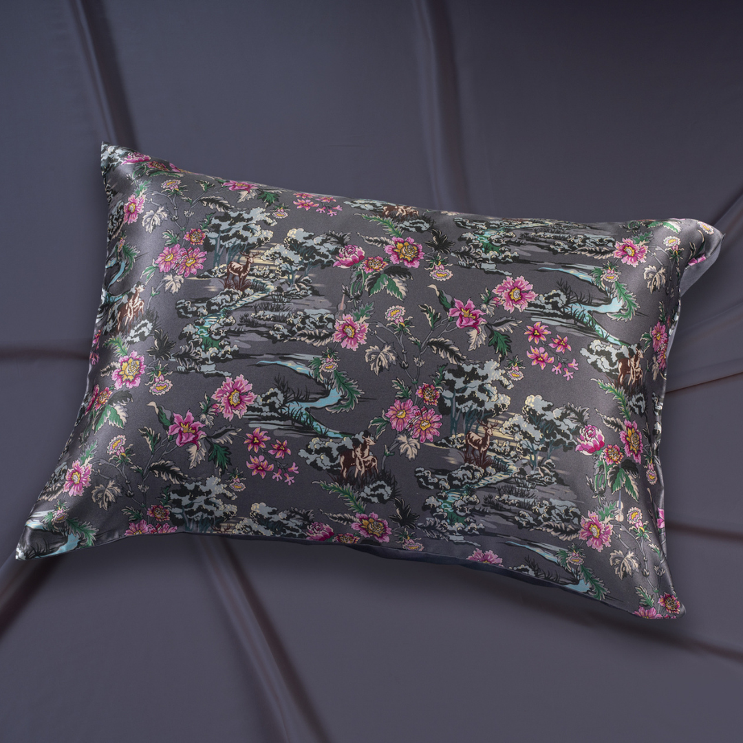 Наволочка 50х70 из сатина "Заря" Mollen. Плотность 400 ТС, цвет графитный. 100% хлопок