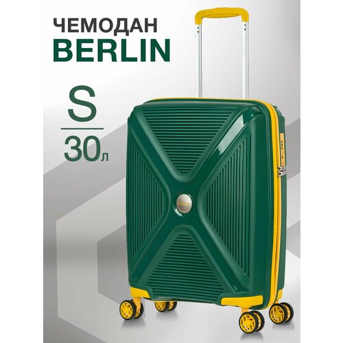 фото Чемодан l'case berlin, 46 л, размер s, зеленый