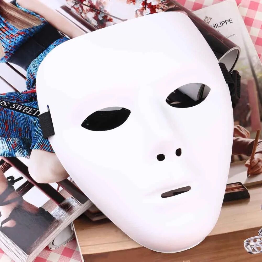 Маска для лица JabbaWockeeZ белая, Белый, Унисекс