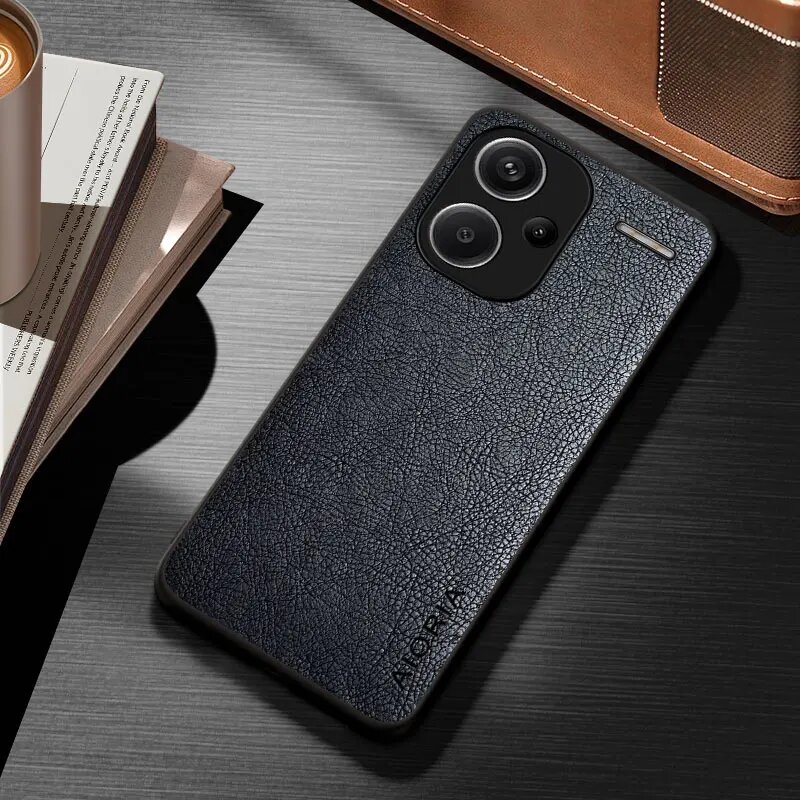 Модный чехол для Xiaomi Redmi Note 13 Pro Plus, прочный чехол из искусственной кожи для Redmi Note 13, чехол, Black, note 13 pro pus