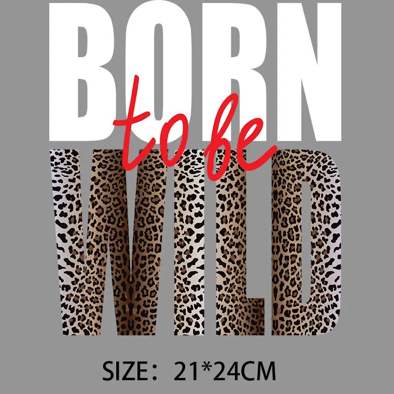 Термонаклейка Born to be Wild Stay Chic DACHENG COCO 22x22см Коричневый KK566-4