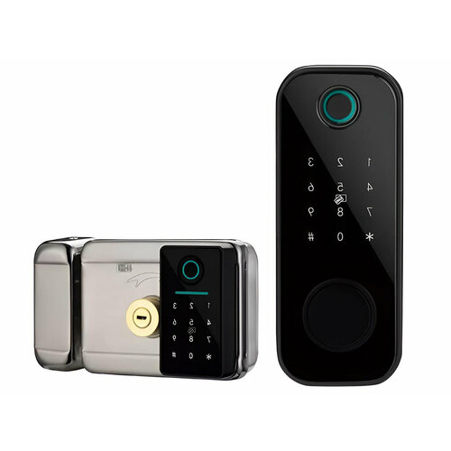 HD-com Туйя-WiFi SL(812-3) - биометрический Wi-Fi Tuya-смарт замок на дверь (металлический корпус, русскоязычное приложение Tuya)