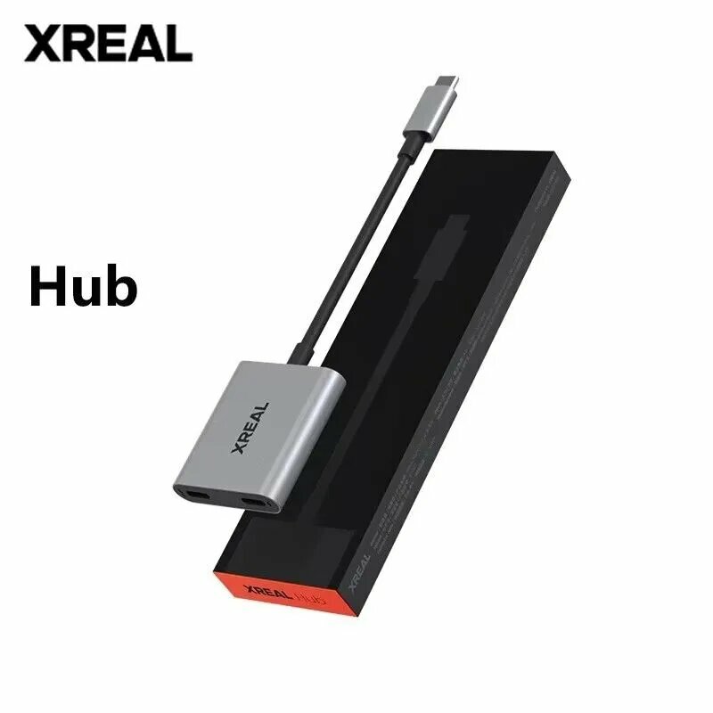 Концентратор XREAL HUB, для VR-очков, с функцией Power Play, 45Вт, серебристый и темно-серый