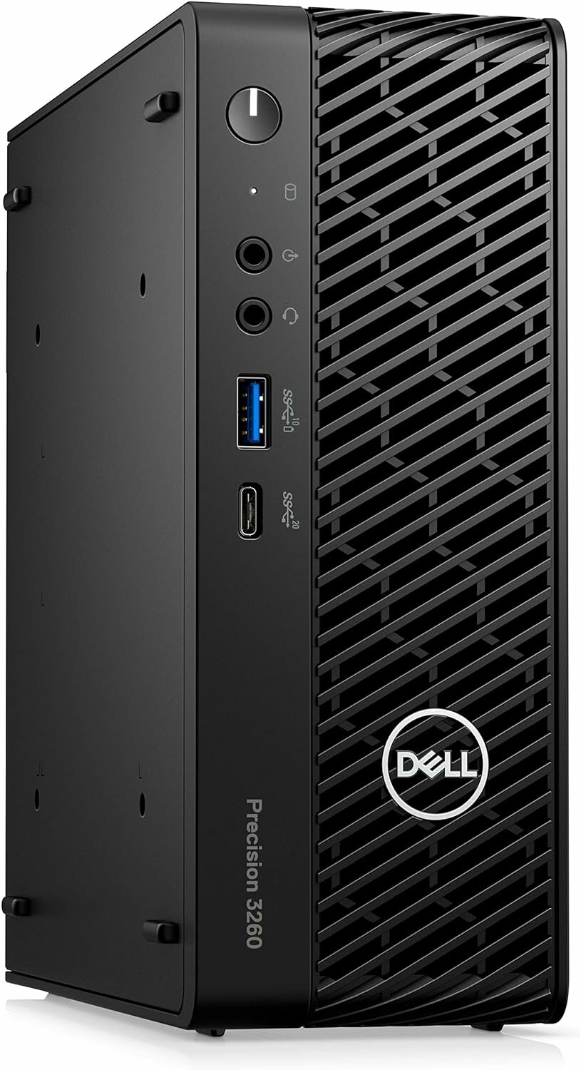 Рабочая станция Dell Precision 3260 Compact, Intel Core i7 13700, DDR5 32ГБ, SSD 1024ГБ, NVIDIA Quadro RTX 3000 6144МБ, Windows 11 Professional, черный (3260-7241)