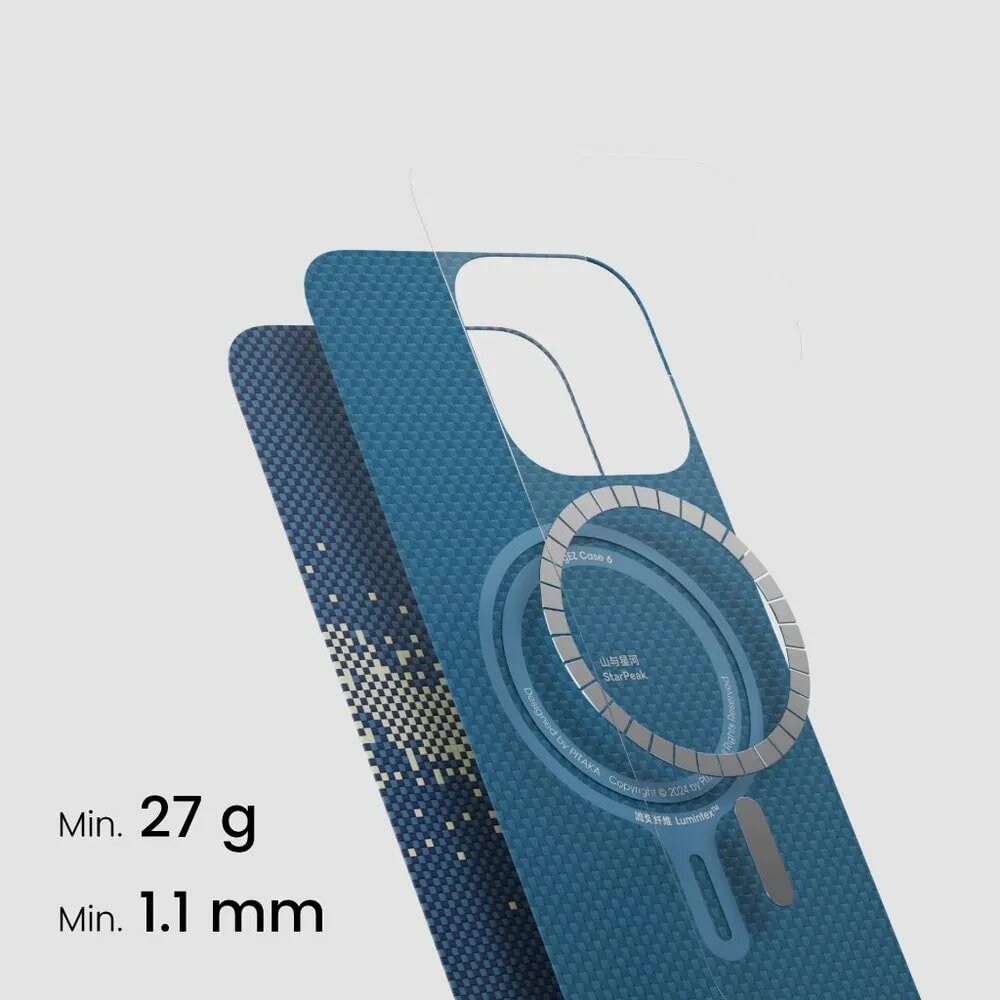 Светящийся чехол StarPeak Luminous Case для iPhone 16 Pro Max Milky way galaxy принт млечный путь KI1604PMYG — фото 1