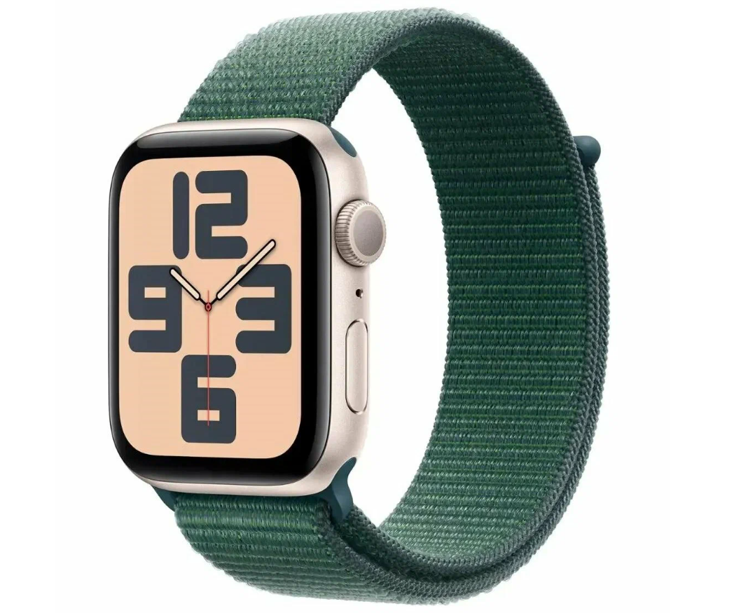 Обзор: Умные часы Apple Watch SE 40mm Starlight Aluminum Case with Lake Green Sport Loop(Не установлен Rustore)