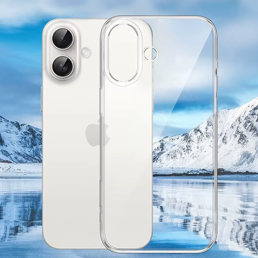Чехол Clear Case силиконовый с защитой камеры для iPhone 16 (6.1"), прозрачный — фото 1