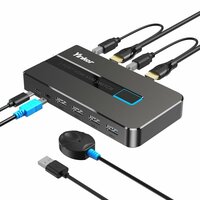 2-портовый HDMI переключатель с поддержкой 4K60Hz, KVM Switch + USB 2.0