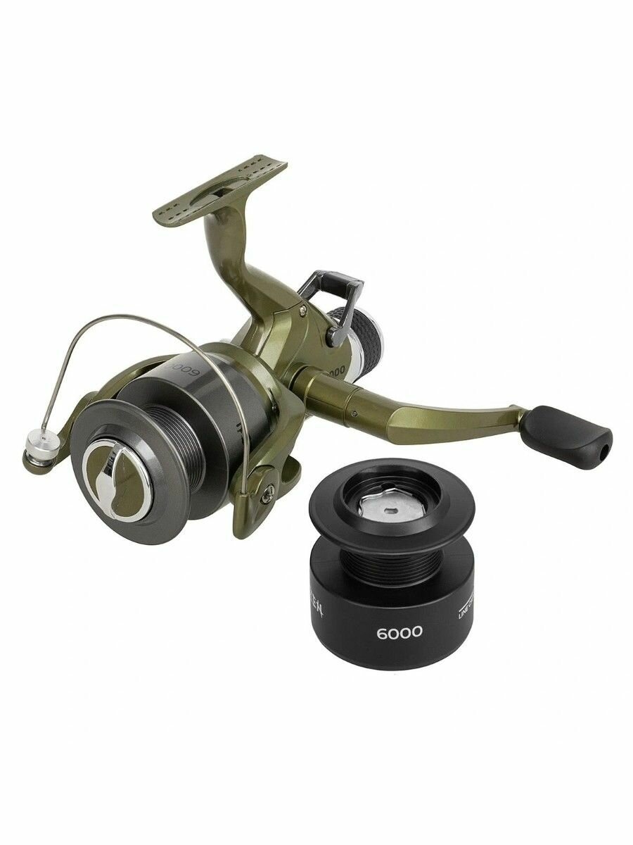 Катушка безынерционная Helios ZEN (HS-KF-Z6000-S) 6000 BR 1 подшипник + запасная шпуля