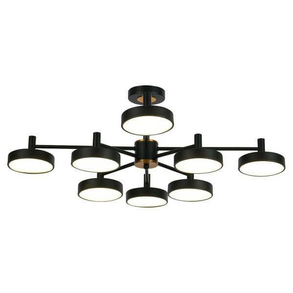 люстра потолочная ESCADA Siri LED 8х12Вт черная - фото №1
