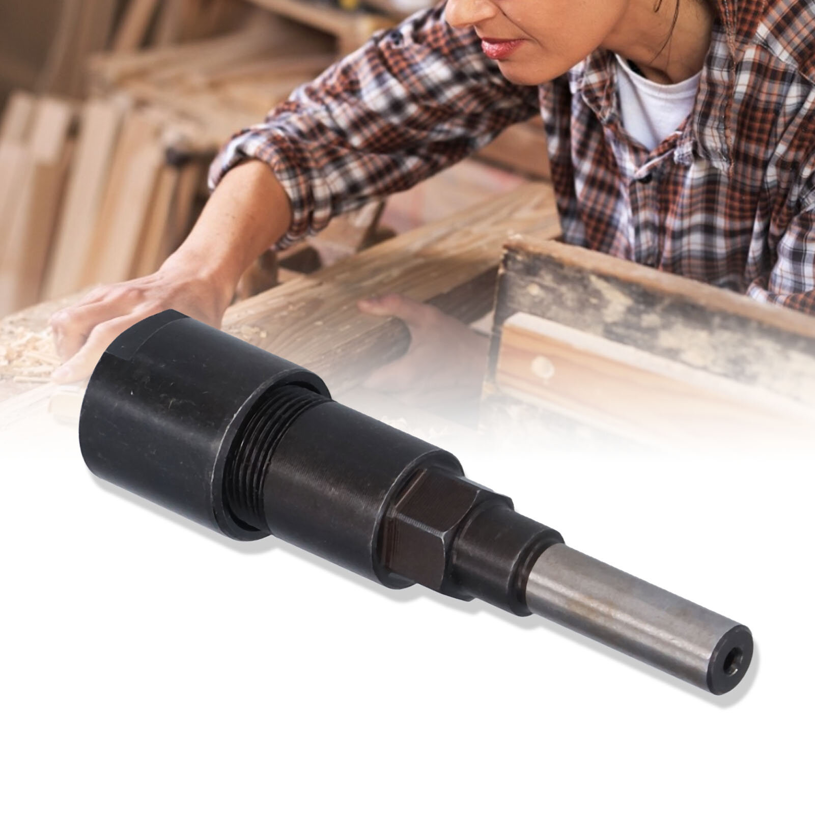 Изображение Router Collet Extension Chuck Round Shank Milling Bits Extensions Rod for Woodworking8mm