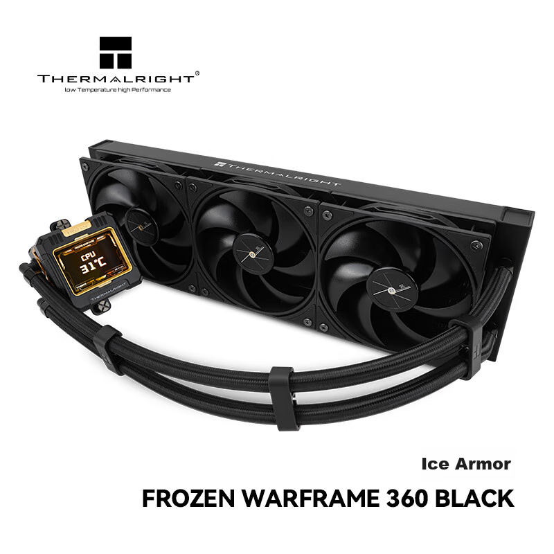 Thermalright FROZEN WARFRAME 360 BLACK, Integrated Liquid Cooling Radiator, IPS LCD Screen, FW360 BLACK
