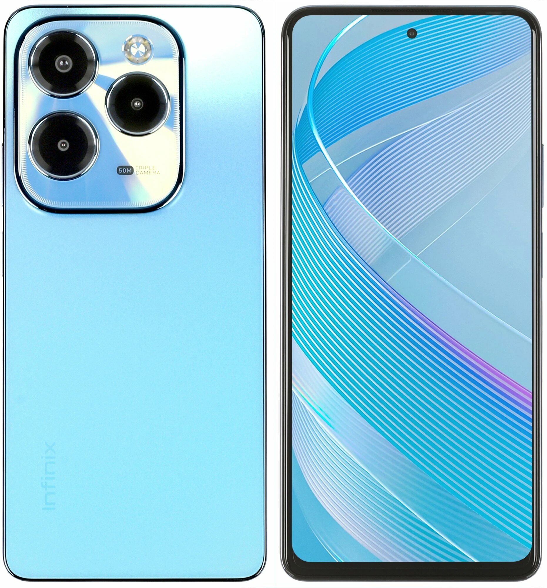 Смартфон Infinix HOT 40, 3 камеры, 256 Гб, экран 6,78", голубой