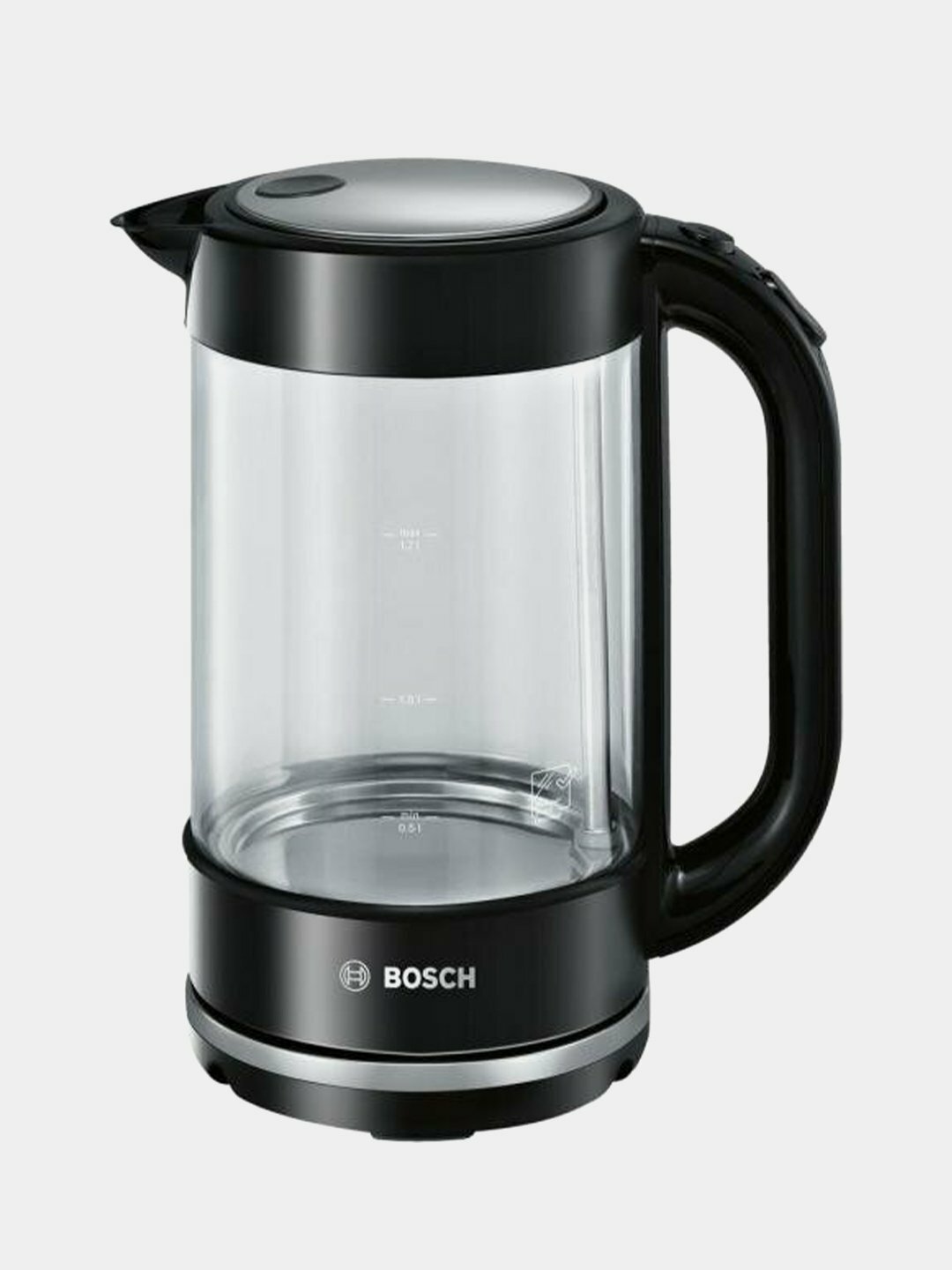 Электрочайник Bosch TWK70B03, 2400W, 1,7 л, пластик/стекло, чёрный