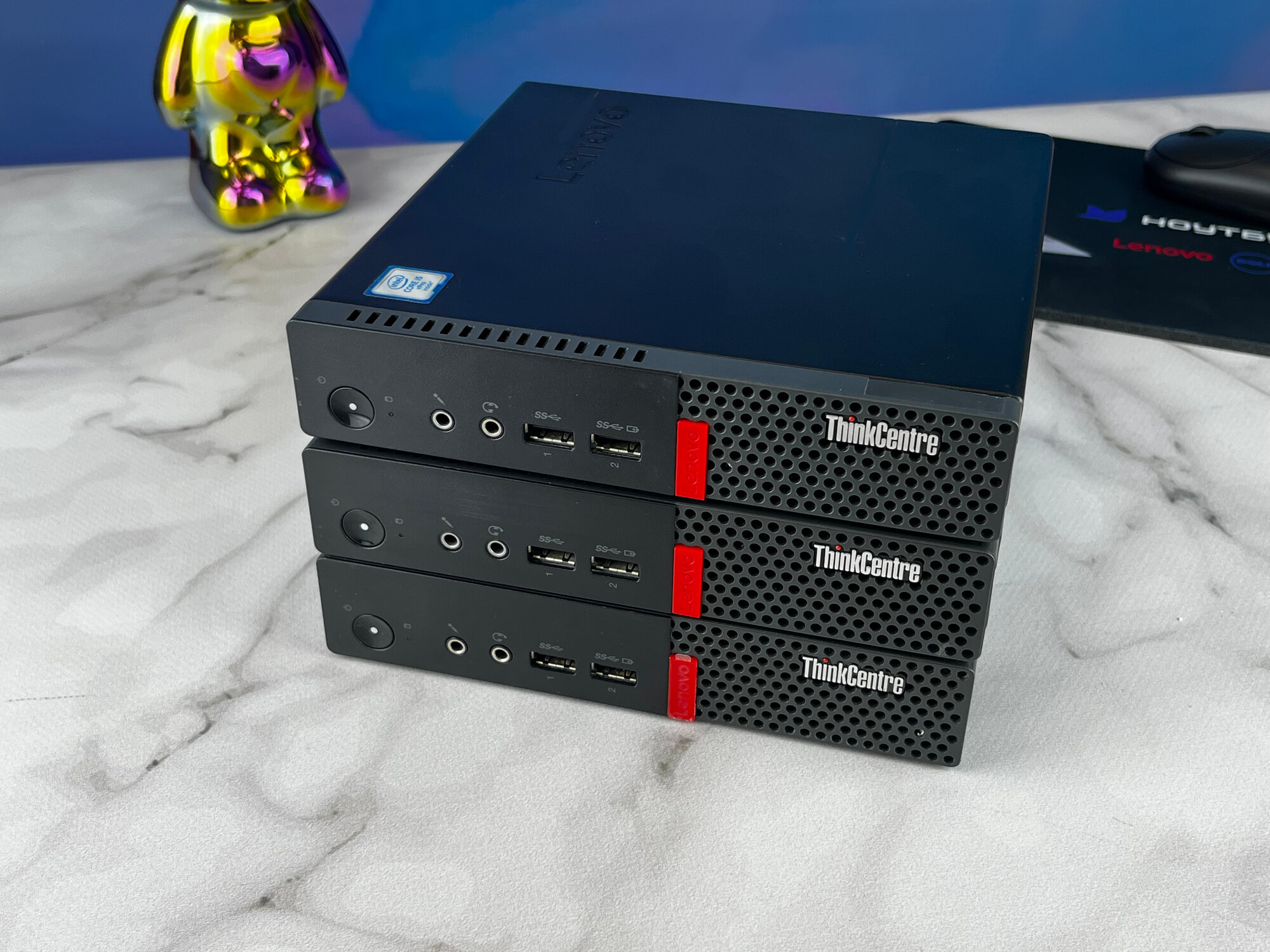 Мини-ПК Lenovo ThinkCentre M910q, Intel Core i5-7500T, 16 Gb RAM, 512 Gb SSD, Windows10 Pro