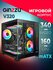 Корпус Ginzzu V320 mATX кубик, закаленное стекло, RGB подсветка