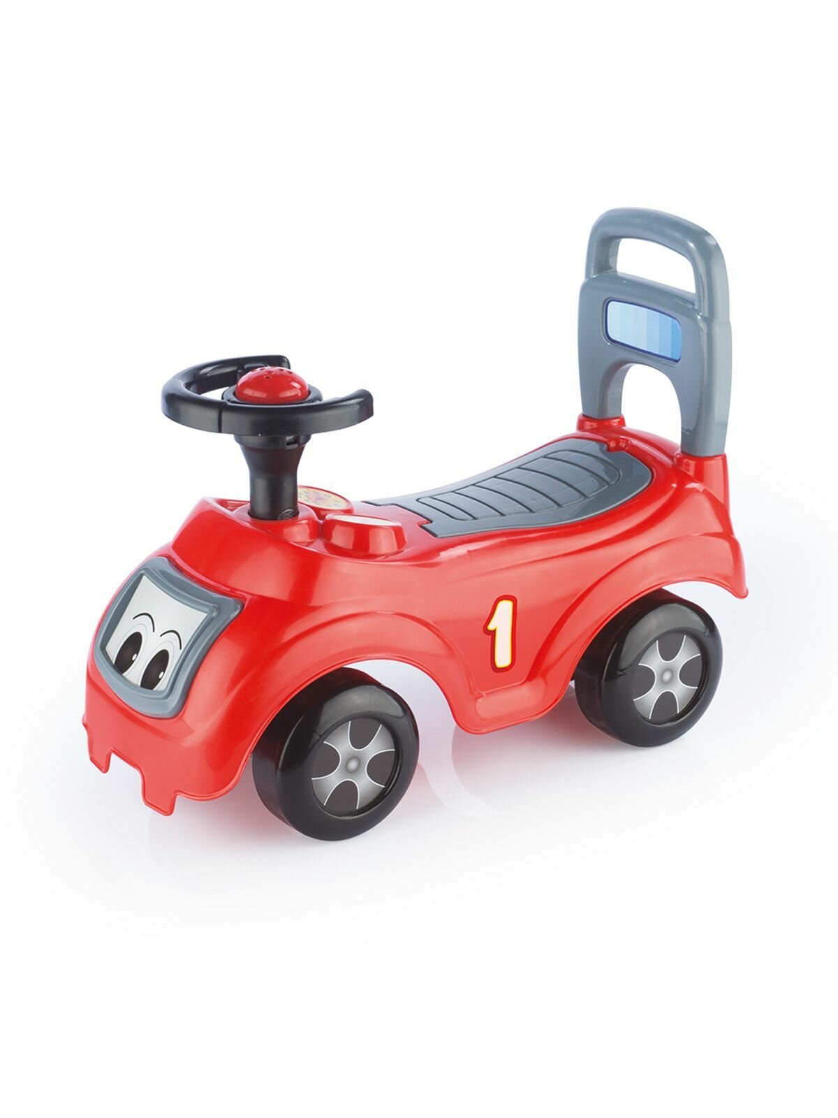 Машина-каталка, с клаксоном, красная — фото 1