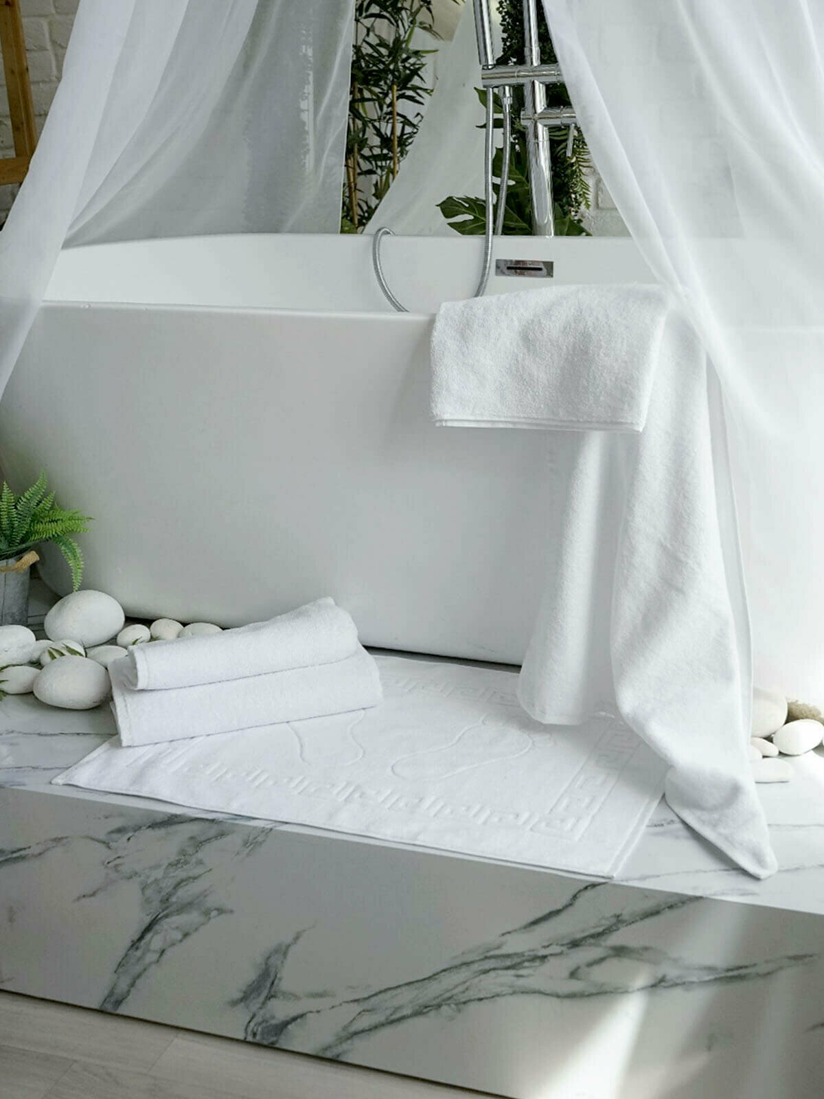 Набор полотенец для ванной Sofia Home Hotel, белое 50*90 + 70*140