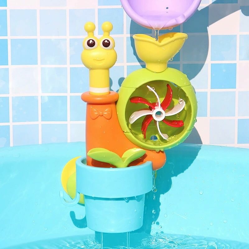Игровой набор  Улитки в ванне   брызгалка  лейка  PET G  3 цвета