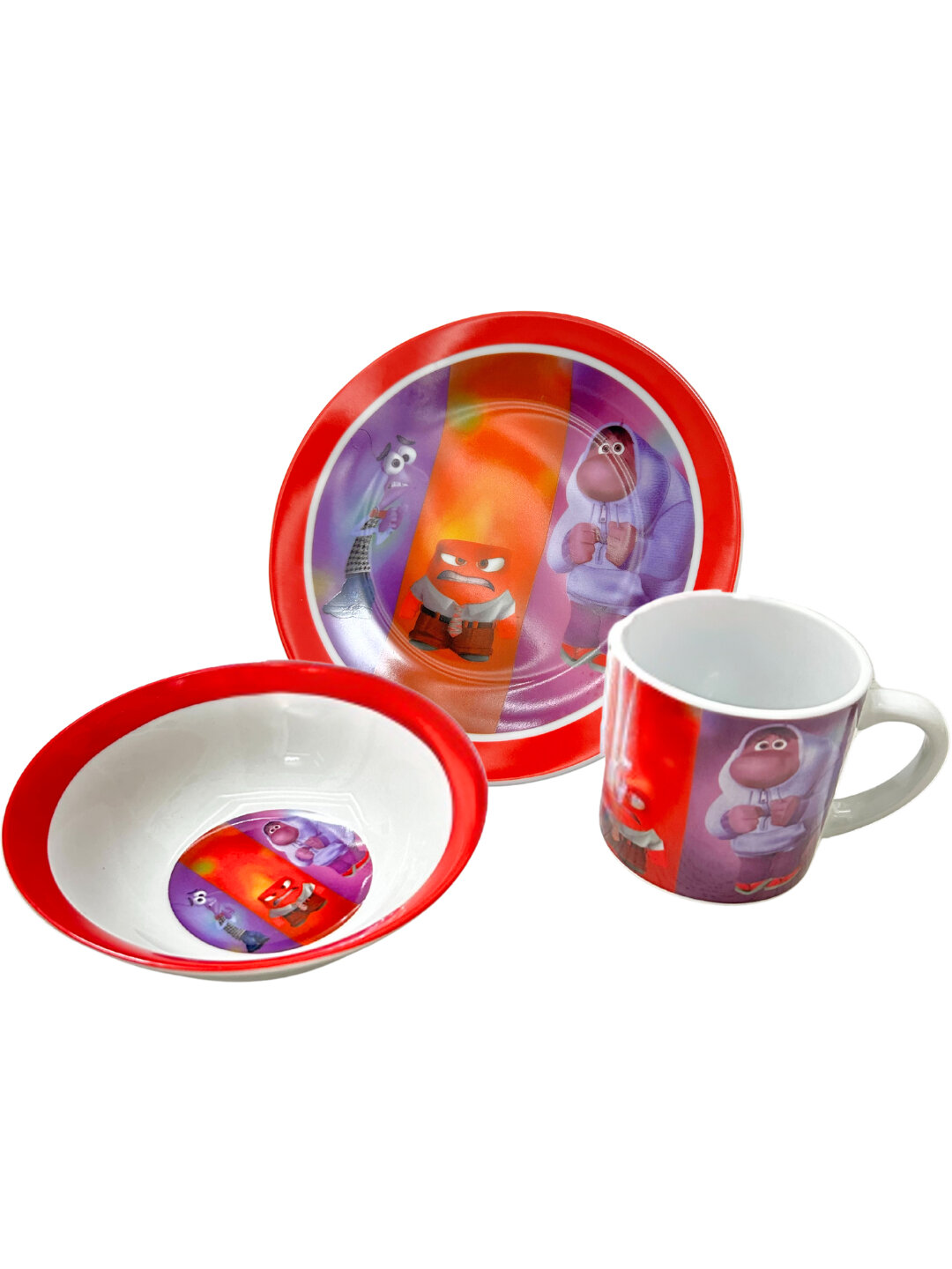 Детский набор посуды "Savdo belgisi", 3 в 1, керамика, белый — фото 1