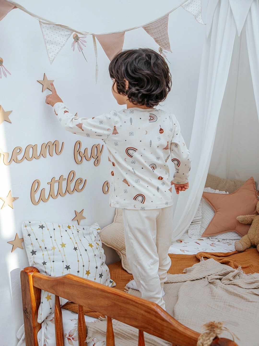 Пижама neo, размер 98, светло-бежевый — фото 1