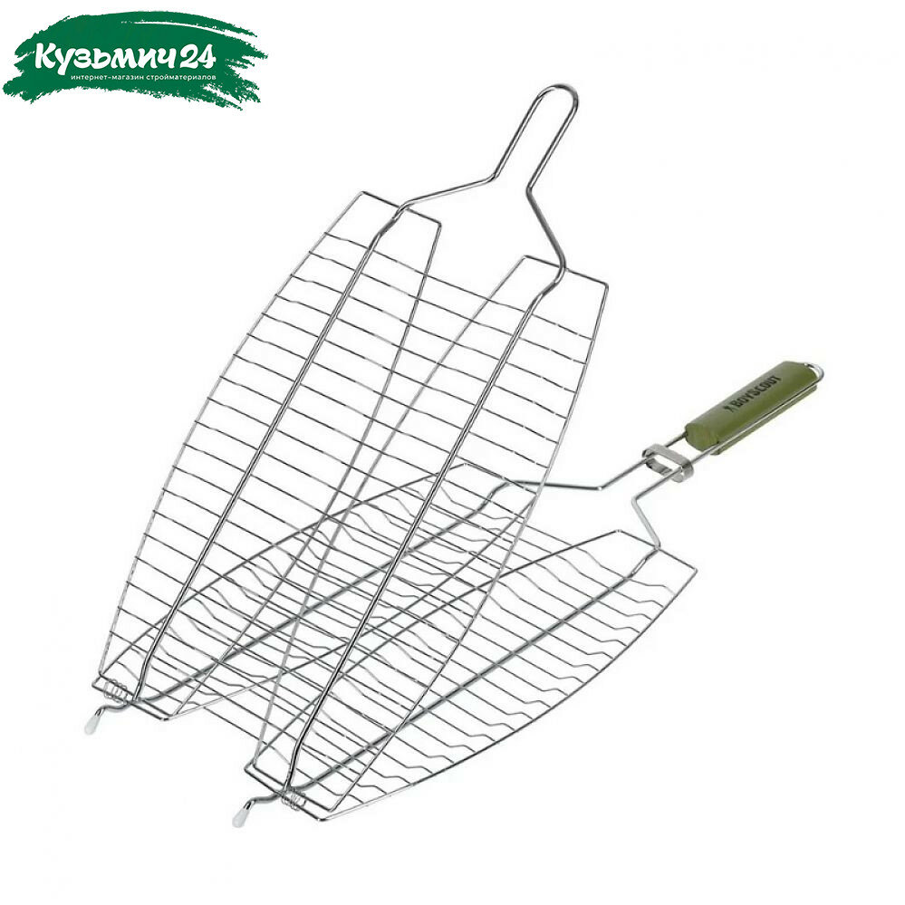 Решетка Boyscout для рыбы двойная 60х36х25х3.5 см