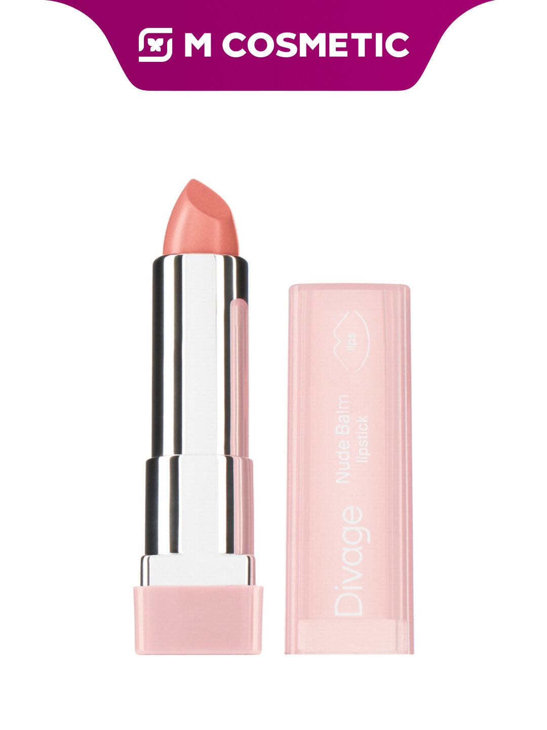 Помада-бальзам DIVAGE Nude Balm Lipstick, тон 02, для губ, кремовая текстура