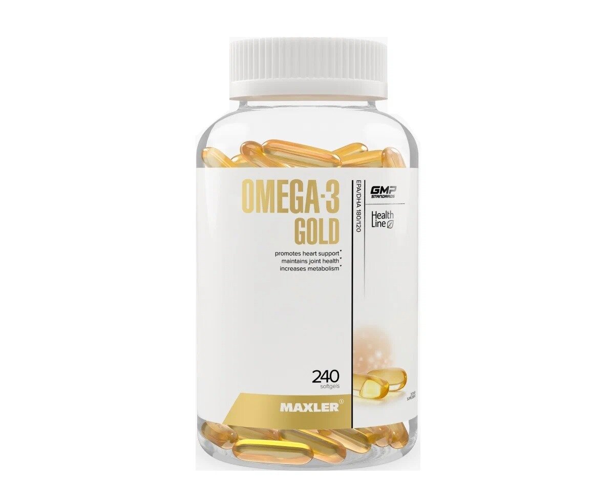 Омега-3 жирные кислоты Maxler Omega-3 Gold (USA), 120 гелевых капсул