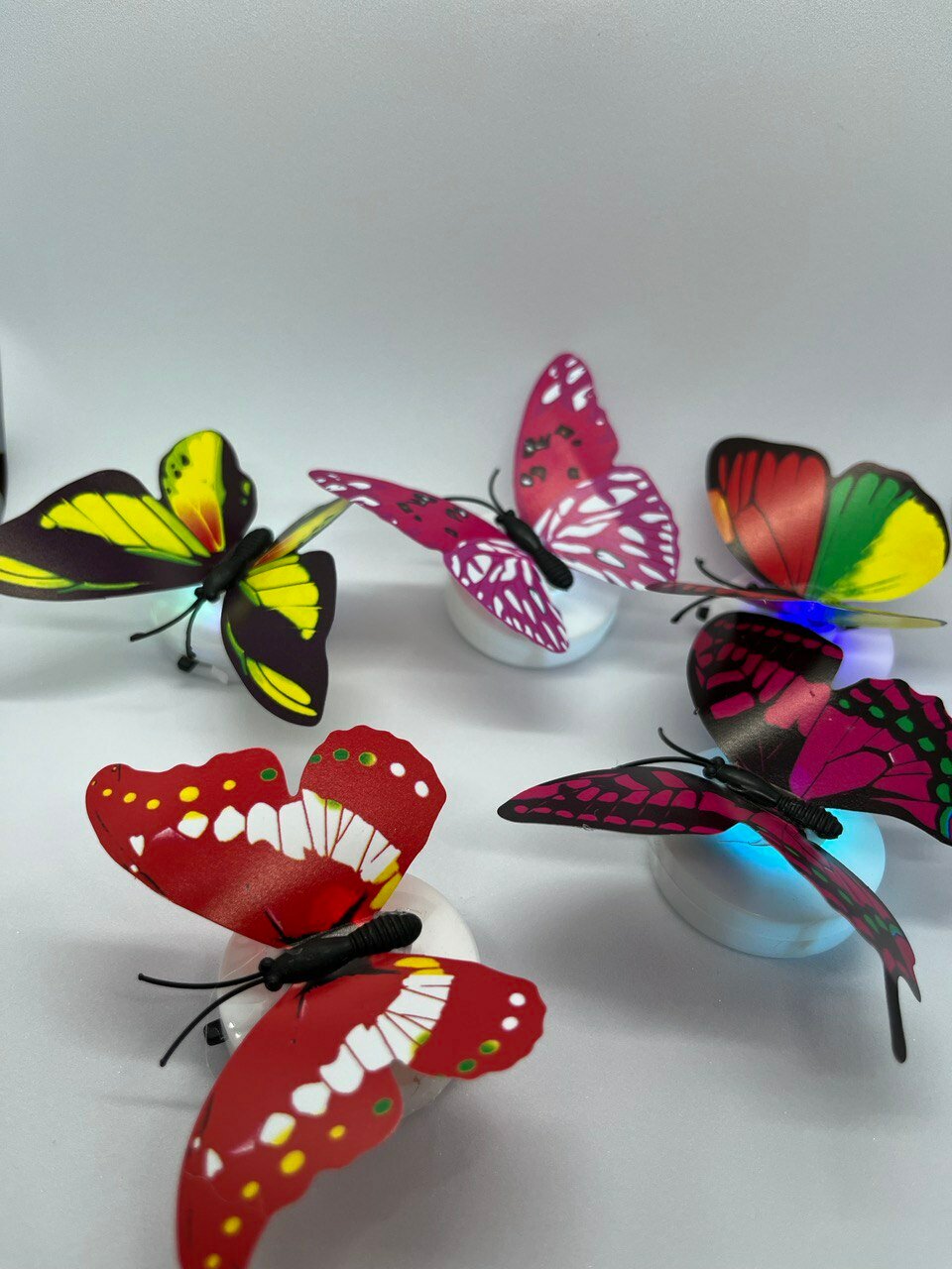Сверкающие бабочки, набор 5 шт, случайный цвет - фотография № 4