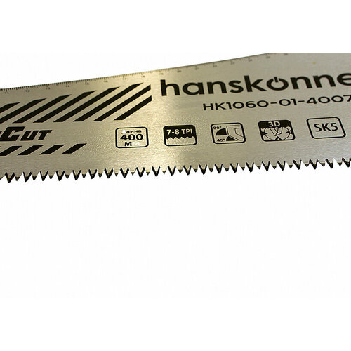 Ножовка по дереву, 400 мм, 7-8TPI, SK5 Hanskonner HK1060-01-4007 ножовка по дереву hanskonner hk1060 01 4011
