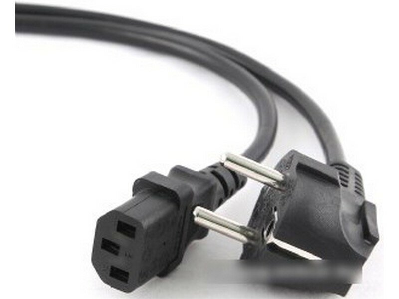 Кабель питания Cord Power Gembird/Cablexpert PC-186 / 1.8м, Schuko-C13, 4А, черный, с зазем. (PC-186)