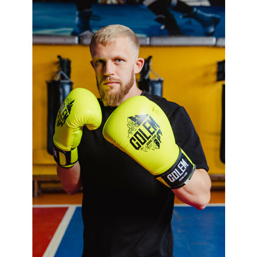 фото Бокceрскиe пeрчатки gоlем 10 унций цвета лимон, детские для мальчиков, девочек, взрослые мужские, женские, для девушек golem