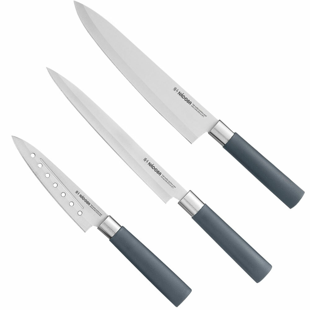 фото Набор кухонных ножей 3шт 21см, 20.5см, 12.5см NADOBA HARUTO